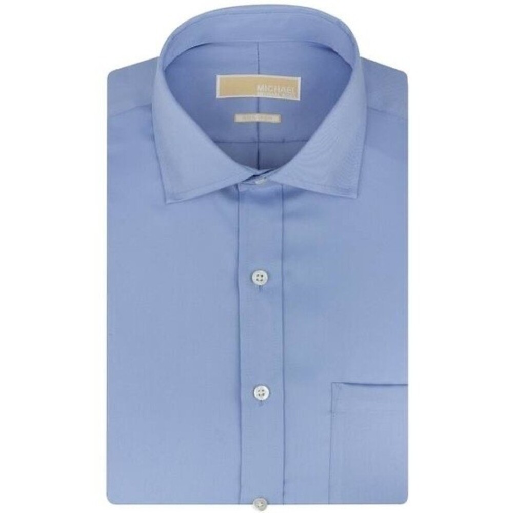 Michael Kors Men's Button-down Dress Shirt Blue Size L - 16.5 - 34 / 35